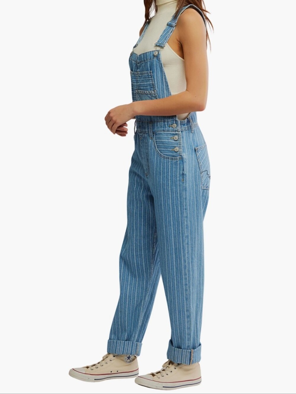 We The Free - Ziggy Stripe Denim Overalls